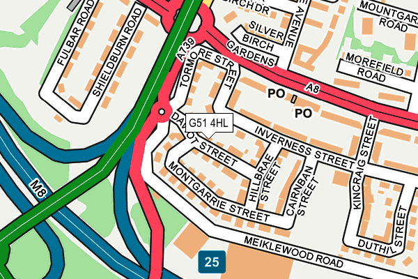 G51 4HL map - OS OpenMap – Local (Ordnance Survey)