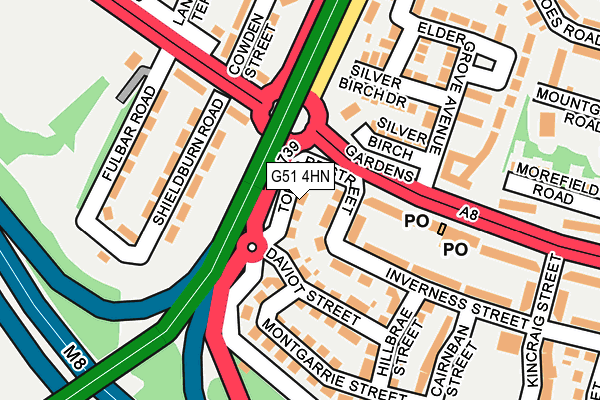 G51 4HN map - OS OpenMap – Local (Ordnance Survey)