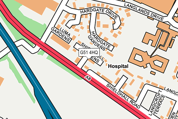 G51 4HQ map - OS OpenMap – Local (Ordnance Survey)