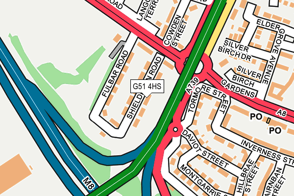 G51 4HS map - OS OpenMap – Local (Ordnance Survey)