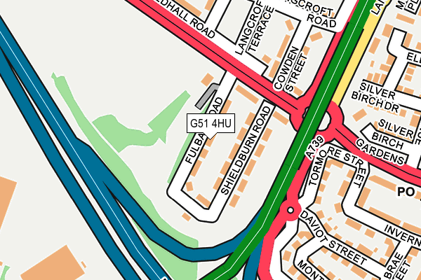 G51 4HU map - OS OpenMap – Local (Ordnance Survey)