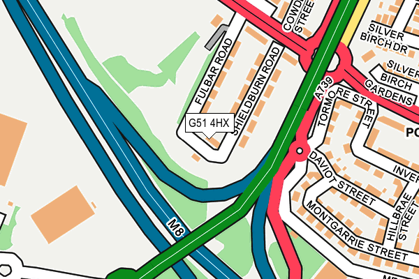 G51 4HX map - OS OpenMap – Local (Ordnance Survey)