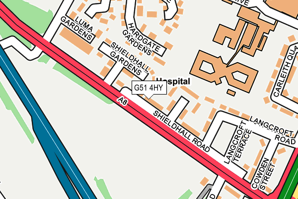 G51 4HY map - OS OpenMap – Local (Ordnance Survey)