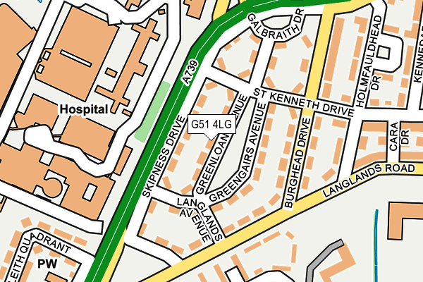 G51 4LG map - OS OpenMap – Local (Ordnance Survey)