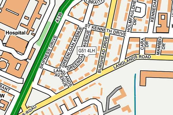 G51 4LH map - OS OpenMap – Local (Ordnance Survey)