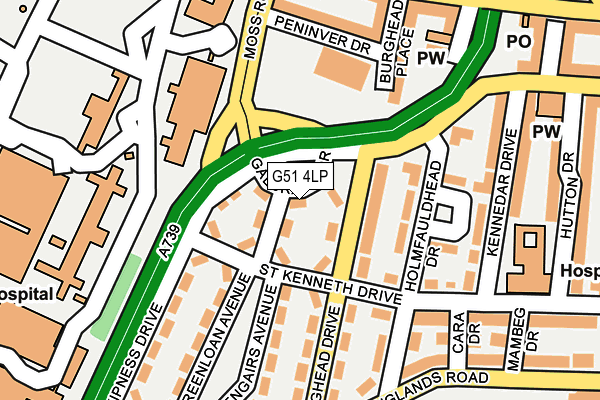 G51 4LP map - OS OpenMap – Local (Ordnance Survey)