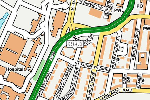 G51 4LQ map - OS OpenMap – Local (Ordnance Survey)