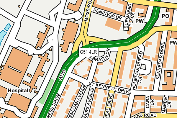 G51 4LR map - OS OpenMap – Local (Ordnance Survey)