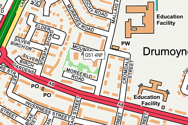 G51 4NF map - OS OpenMap – Local (Ordnance Survey)