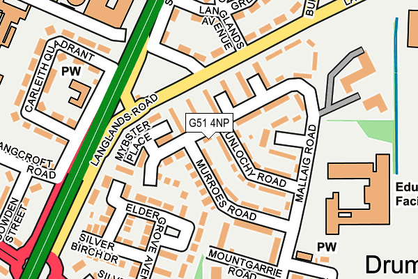 G51 4NP map - OS OpenMap – Local (Ordnance Survey)