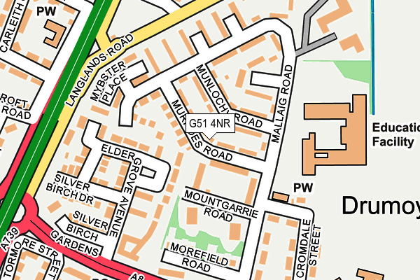 G51 4NR map - OS OpenMap – Local (Ordnance Survey)