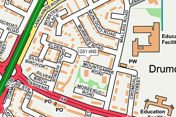 G51 4NS map - OS OpenMap – Local (Ordnance Survey)