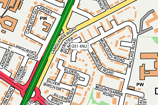 G51 4NU map - OS OpenMap – Local (Ordnance Survey)