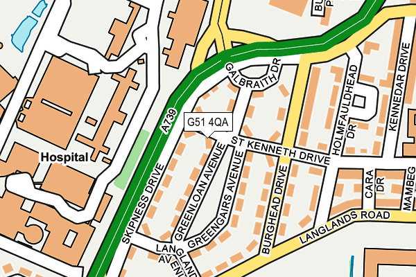 G51 4QA map - OS OpenMap – Local (Ordnance Survey)