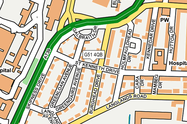 G51 4QB map - OS OpenMap – Local (Ordnance Survey)