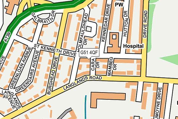 G51 4QF map - OS OpenMap – Local (Ordnance Survey)