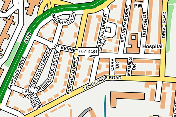 G51 4QG map - OS OpenMap – Local (Ordnance Survey)