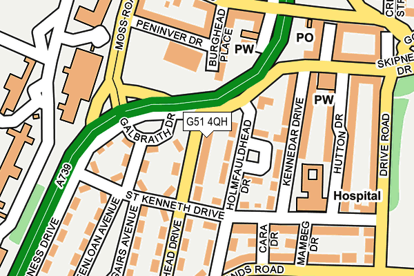 G51 4QH map - OS OpenMap – Local (Ordnance Survey)