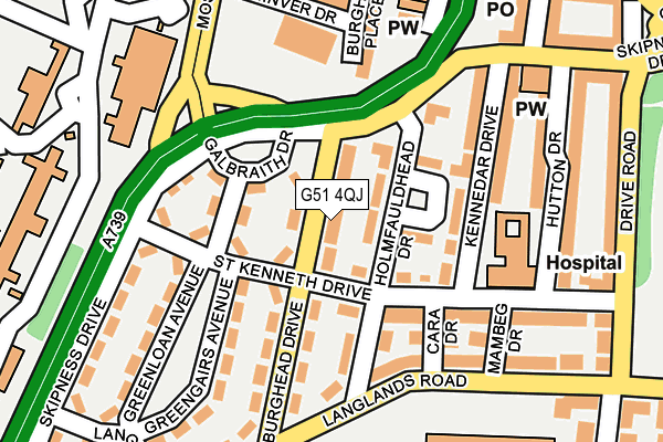 G51 4QJ map - OS OpenMap – Local (Ordnance Survey)