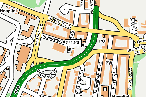 G51 4QL map - OS OpenMap – Local (Ordnance Survey)