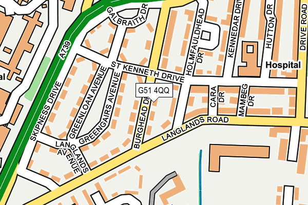 G51 4QQ map - OS OpenMap – Local (Ordnance Survey)