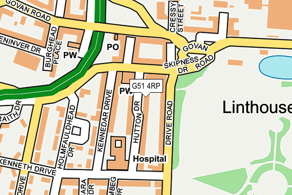 G51 4RP map - OS OpenMap – Local (Ordnance Survey)