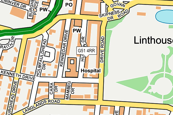 G51 4RR map - OS OpenMap – Local (Ordnance Survey)