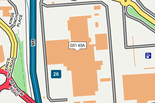 G51 4SA map - OS OpenMap – Local (Ordnance Survey)