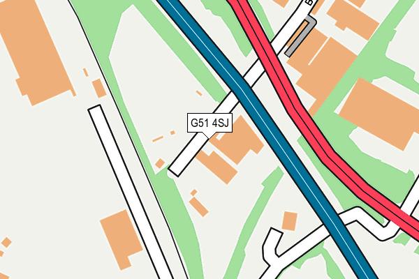 G51 4SJ map - OS OpenMap – Local (Ordnance Survey)