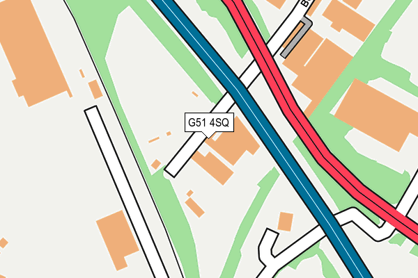 G51 4SQ map - OS OpenMap – Local (Ordnance Survey)