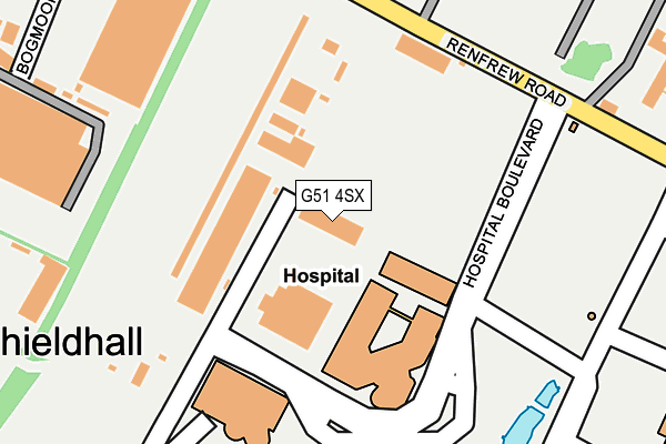 G51 4SX map - OS OpenMap – Local (Ordnance Survey)