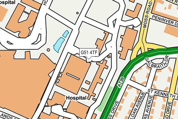 G51 4TF map - OS OpenMap – Local (Ordnance Survey)