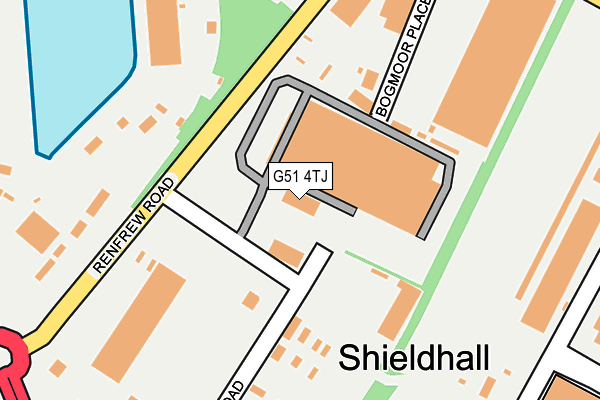 G51 4TJ map - OS OpenMap – Local (Ordnance Survey)