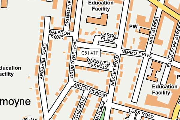 G51 4TP map - OS OpenMap – Local (Ordnance Survey)