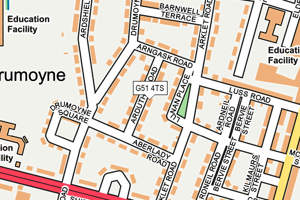 G51 4TS map - OS OpenMap – Local (Ordnance Survey)