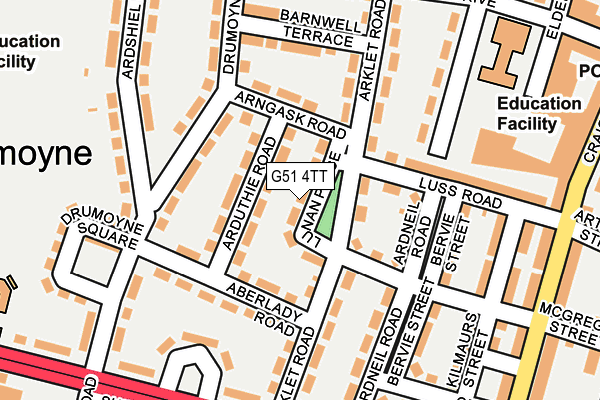 G51 4TT map - OS OpenMap – Local (Ordnance Survey)