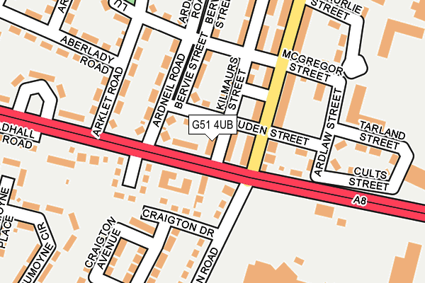 G51 4UB map - OS OpenMap – Local (Ordnance Survey)