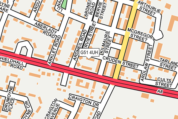 G51 4UH map - OS OpenMap – Local (Ordnance Survey)