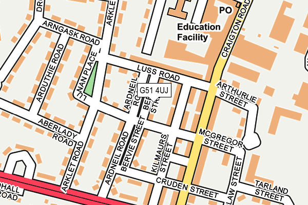 G51 4UJ map - OS OpenMap – Local (Ordnance Survey)