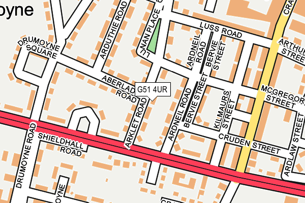 G51 4UR map - OS OpenMap – Local (Ordnance Survey)