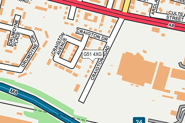 G51 4XG map - OS OpenMap – Local (Ordnance Survey)