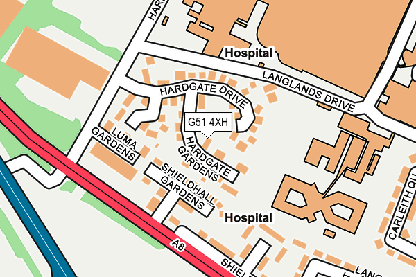 G51 4XH map - OS OpenMap – Local (Ordnance Survey)