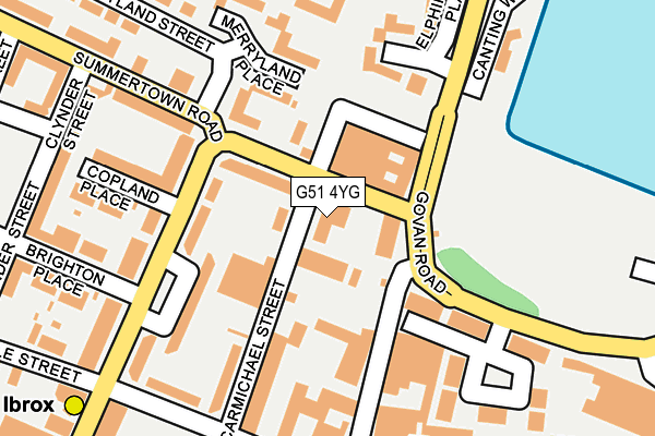 G51 4YG map - OS OpenMap – Local (Ordnance Survey)