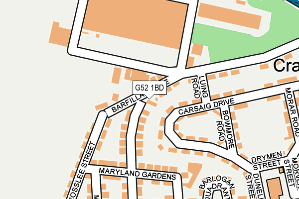 G52 1BD map - OS OpenMap – Local (Ordnance Survey)