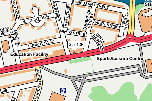 G52 1DP map - OS OpenMap – Local (Ordnance Survey)