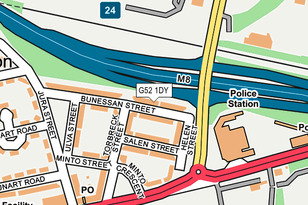 G52 1DY map - OS OpenMap – Local (Ordnance Survey)