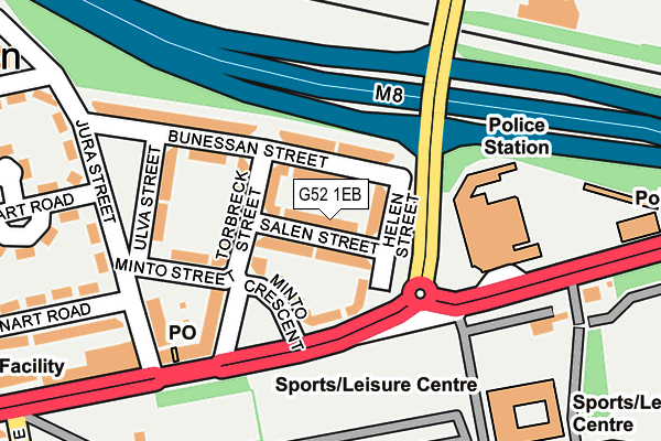 G52 1EB map - OS OpenMap – Local (Ordnance Survey)