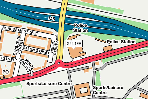 G52 1EE map - OS OpenMap – Local (Ordnance Survey)