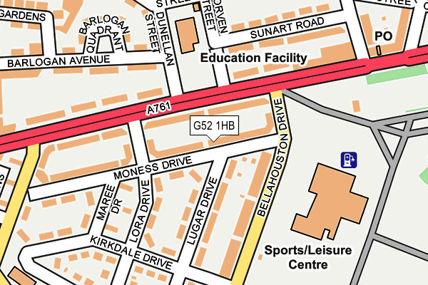 G52 1HB map - OS OpenMap – Local (Ordnance Survey)