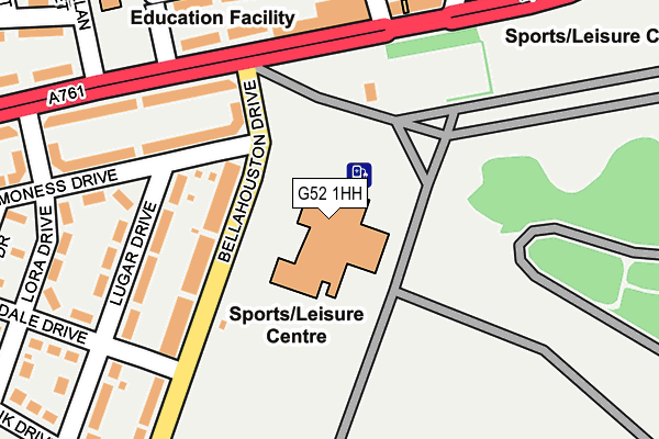 G52 1HH map - OS OpenMap – Local (Ordnance Survey)